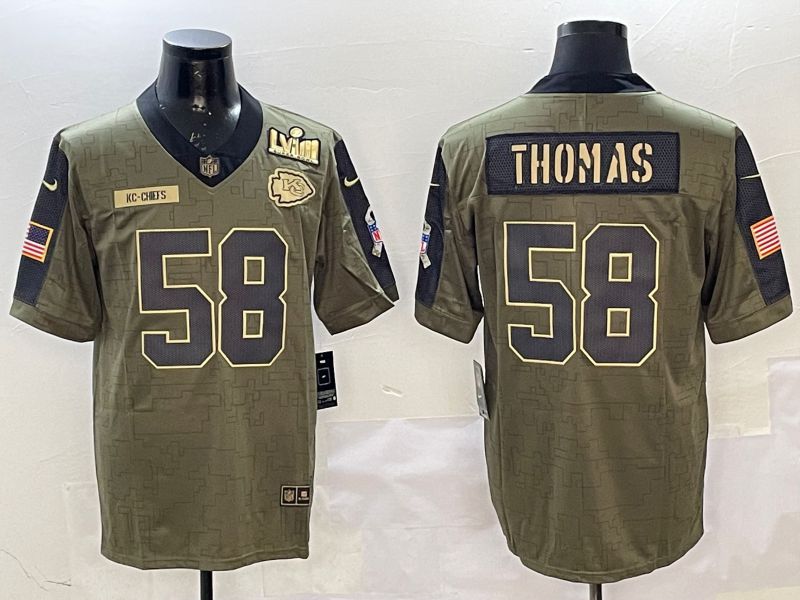 Men Kansas City Chiefs #58 Thomas Green 2025 Nike Salute to Service Limited NFL Jersey style 2